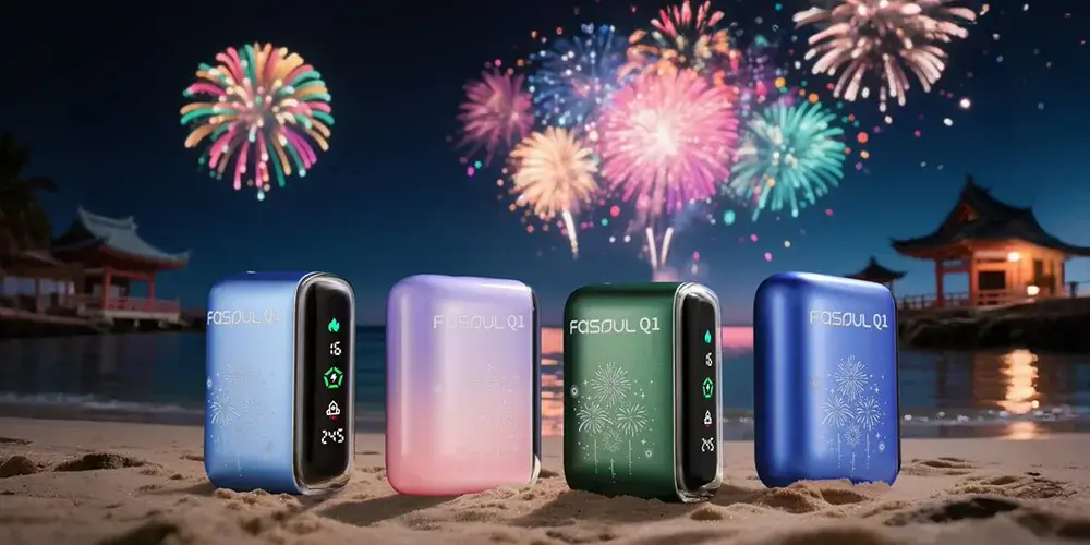 【花火海洋藍/花火森林綠/花火天空藍/花火暮光粉】Fasoul Q1主機新色花火系列現貨 專為IQOS TEREA用戶打造二回機一支菸可抽兩次